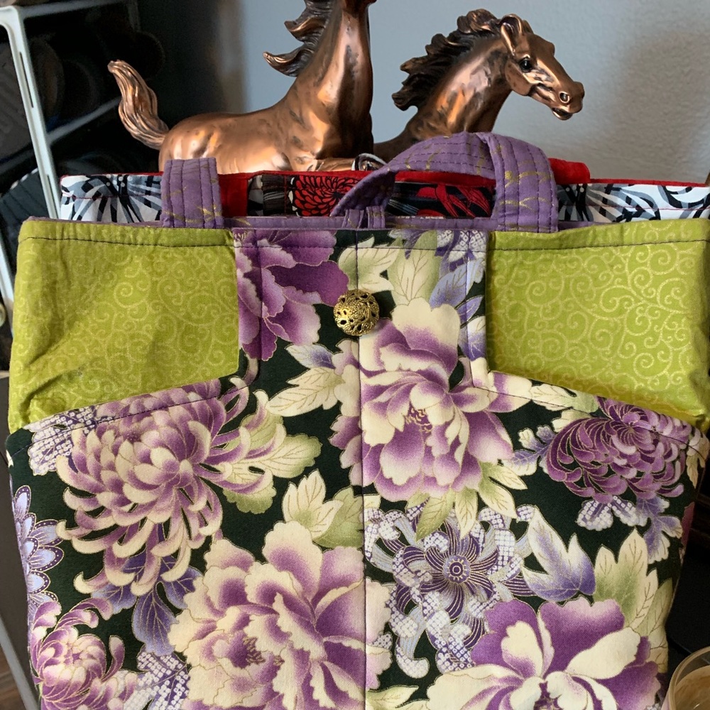 Multi colored cloth purse